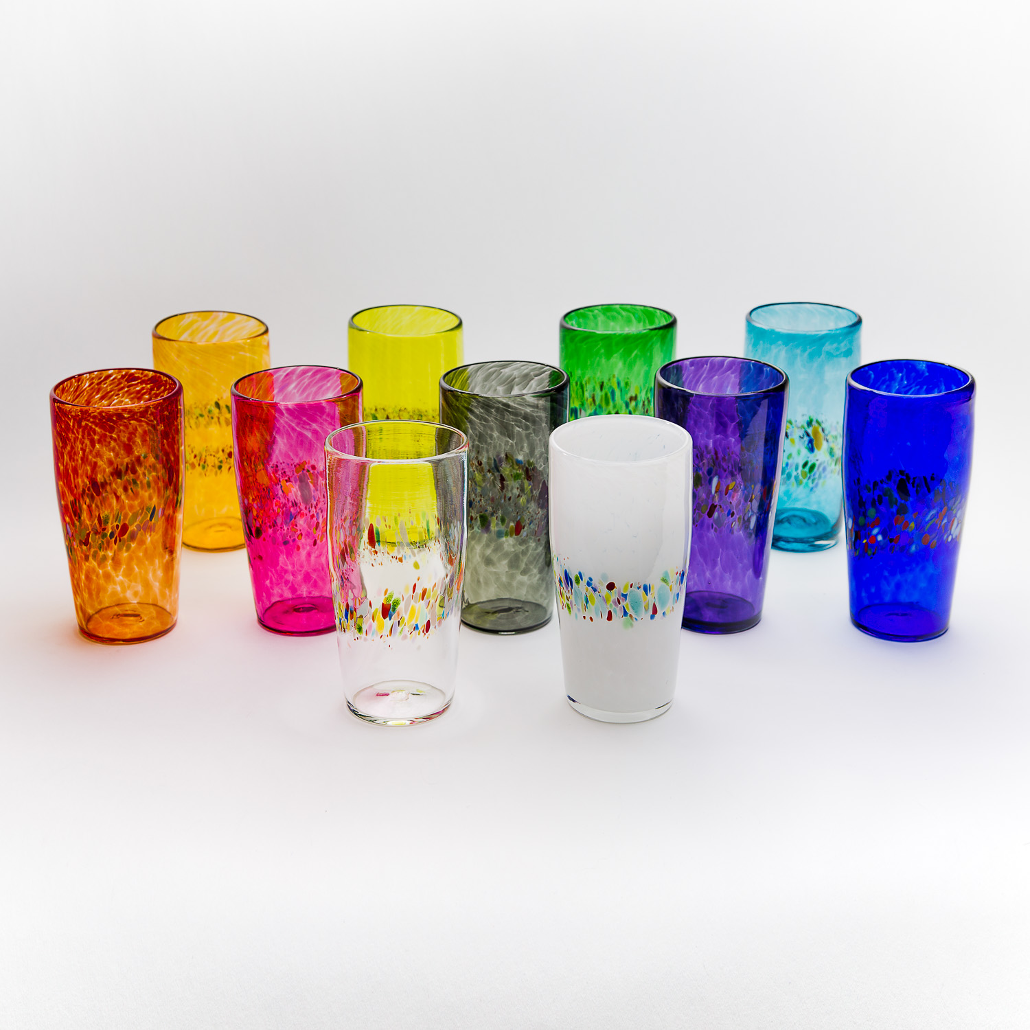 Highball Water Glasses - Tall Drinking Glass Set of 8, 12 oz –